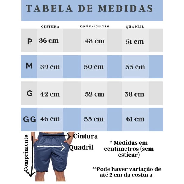 Bermuda Masculina Street Fitness para Atividade Física e Academia