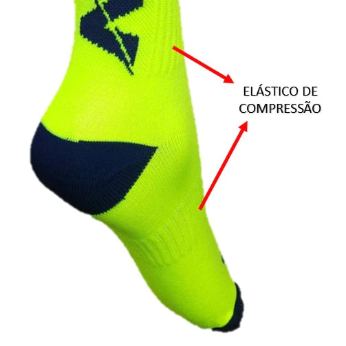 Meia Cano Alto Run Corrida Com Compressão
