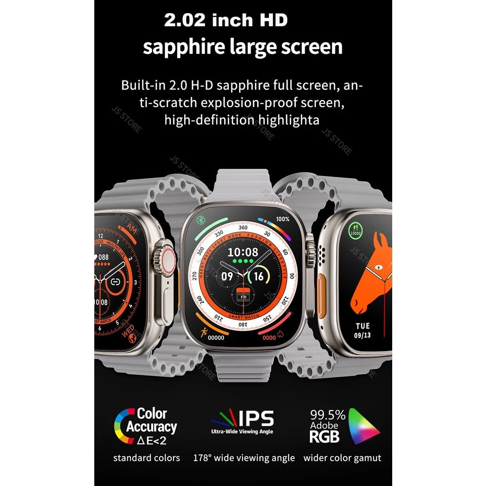 Relógio Ultra 9 2024 Novo Inteligente watch 9 Ultra Série 9 Bússola 2.2 Tela 49mm IWO Android IOS