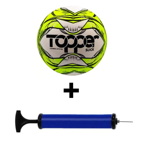 Bola Topper Slick II Society/Campo/Futsal Oficial + Bomba de ar