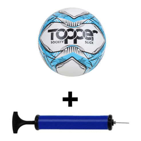 Bola Topper Slick II Society/Campo/Futsal Oficial + Bomba de ar