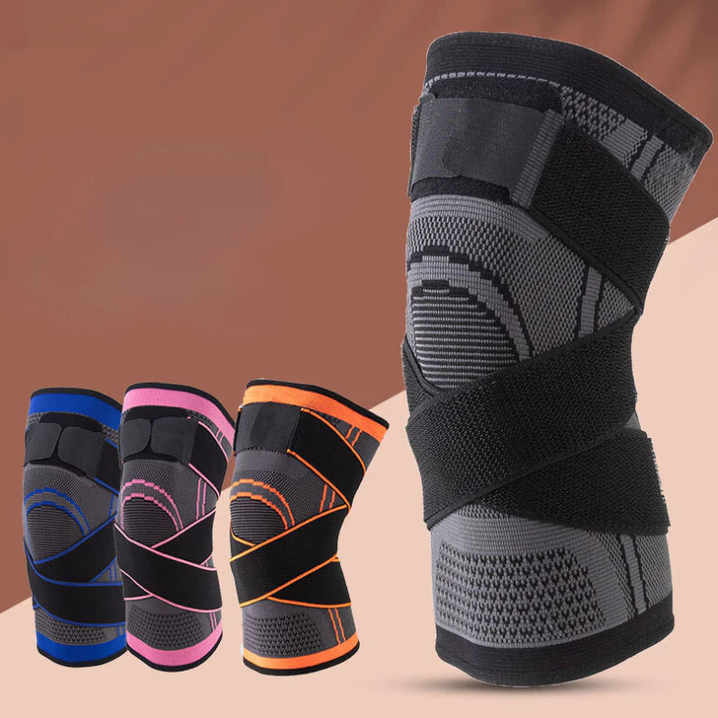 KIT 1 Par de Joelheira Esportiva Ajustável: Compressão Leve para Corrida Bike Musculação e Academia