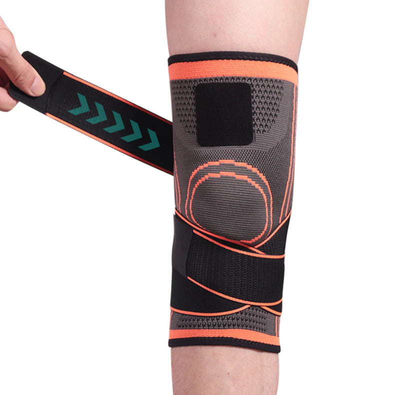 KIT 1 Par de Joelheira Esportiva Ajustável: Compressão Leve para Corrida Bike Musculação e Academia
