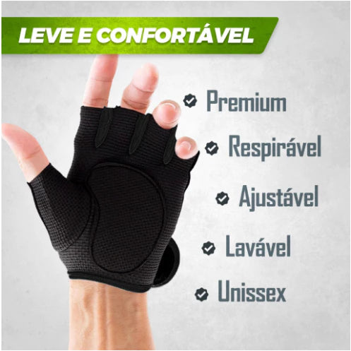Par De Luva Para Academia Neoprene Treino Musculação Feminina Masculina