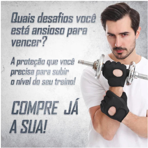 Par De Luva Para Academia Neoprene Treino Musculação Feminina Masculina