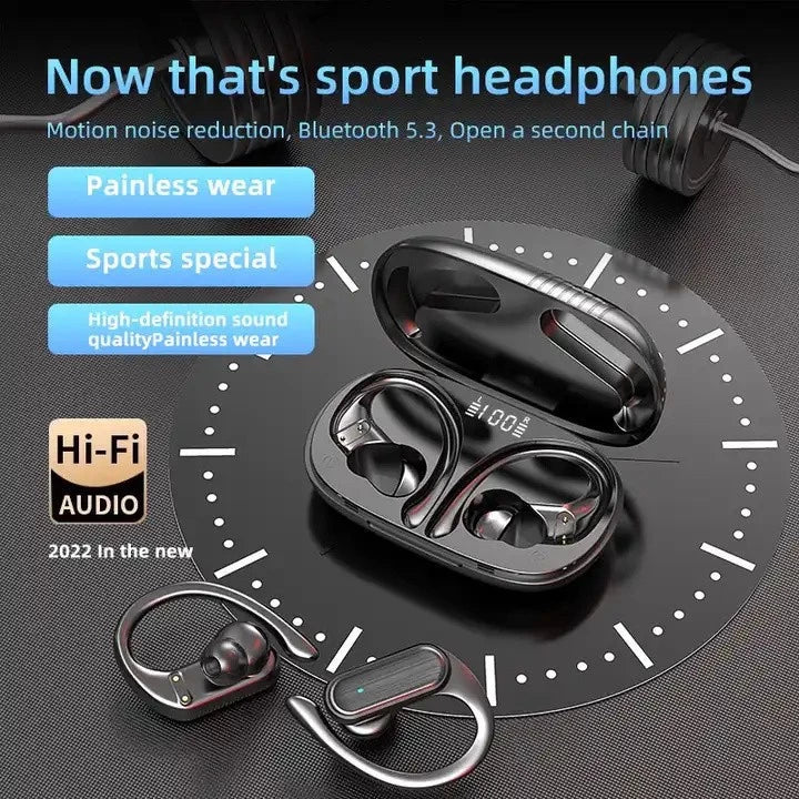 Fone de Ouvido Esportivo A520 Bluetooth 5.3 9D À Prova D'água Com Microfone