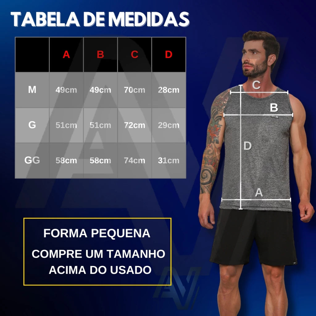 Kit 3 Regatas Dry Fit Masculinas Fitness – Tecido Leve, Secagem Rápida e Confortável