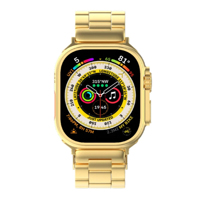 Relógio Inteligente Smartwatch C9 Ultra 2 24k Gold Original Sem Fio Bluetooth Call Homens Esporte Série