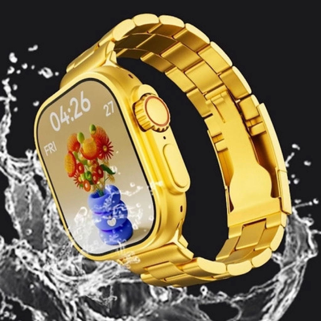 Relógio Inteligente Smartwatch C9 Ultra 2 24k Gold Original Sem Fio Bluetooth Call Homens Esporte Série