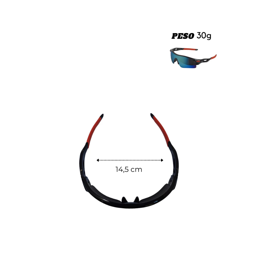 Óculos de Ciclismo Esportivo com Proteção UV400 Espelhado Bike Corrida Pesca