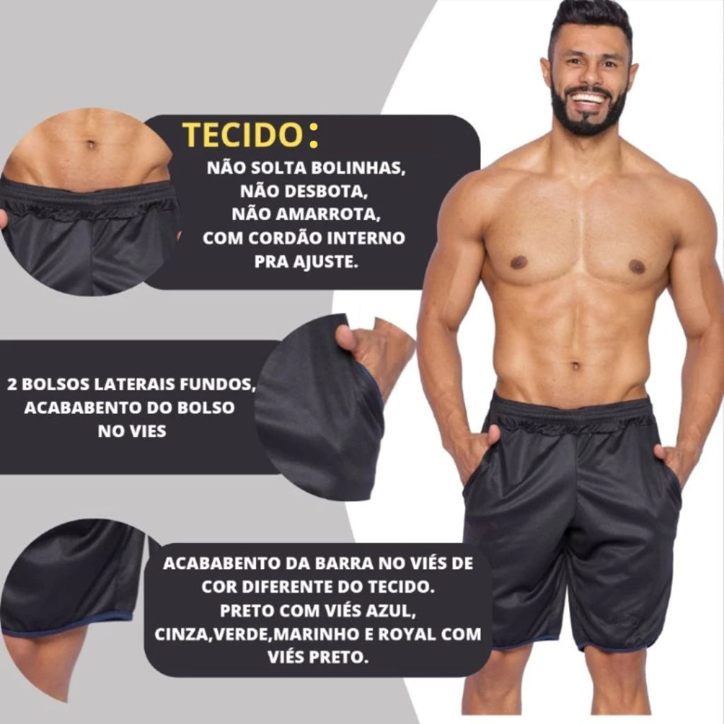 Bermuda Masculina Street Fitness para Atividade Física e Academia
