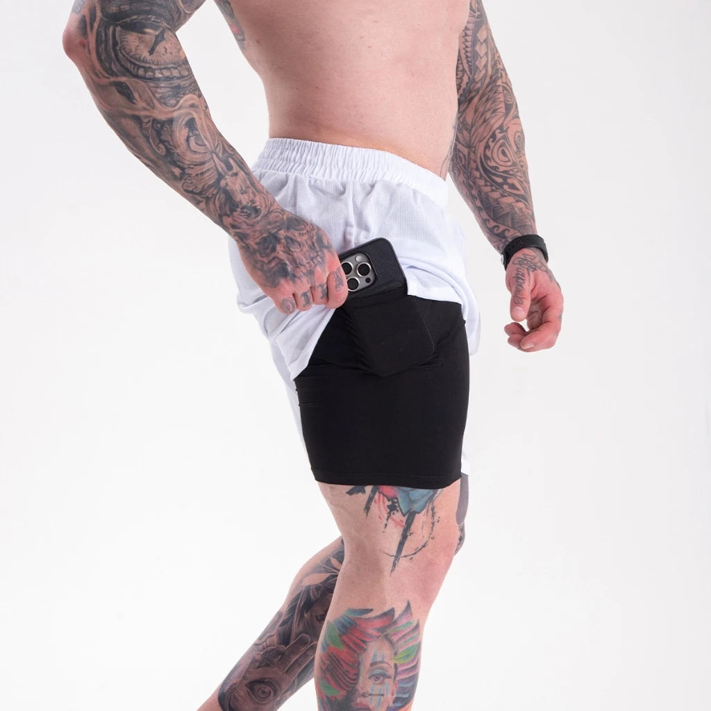 Kit 3 Bermuda 2 em1 Original Esporte Treino Masculino Corrida Casual