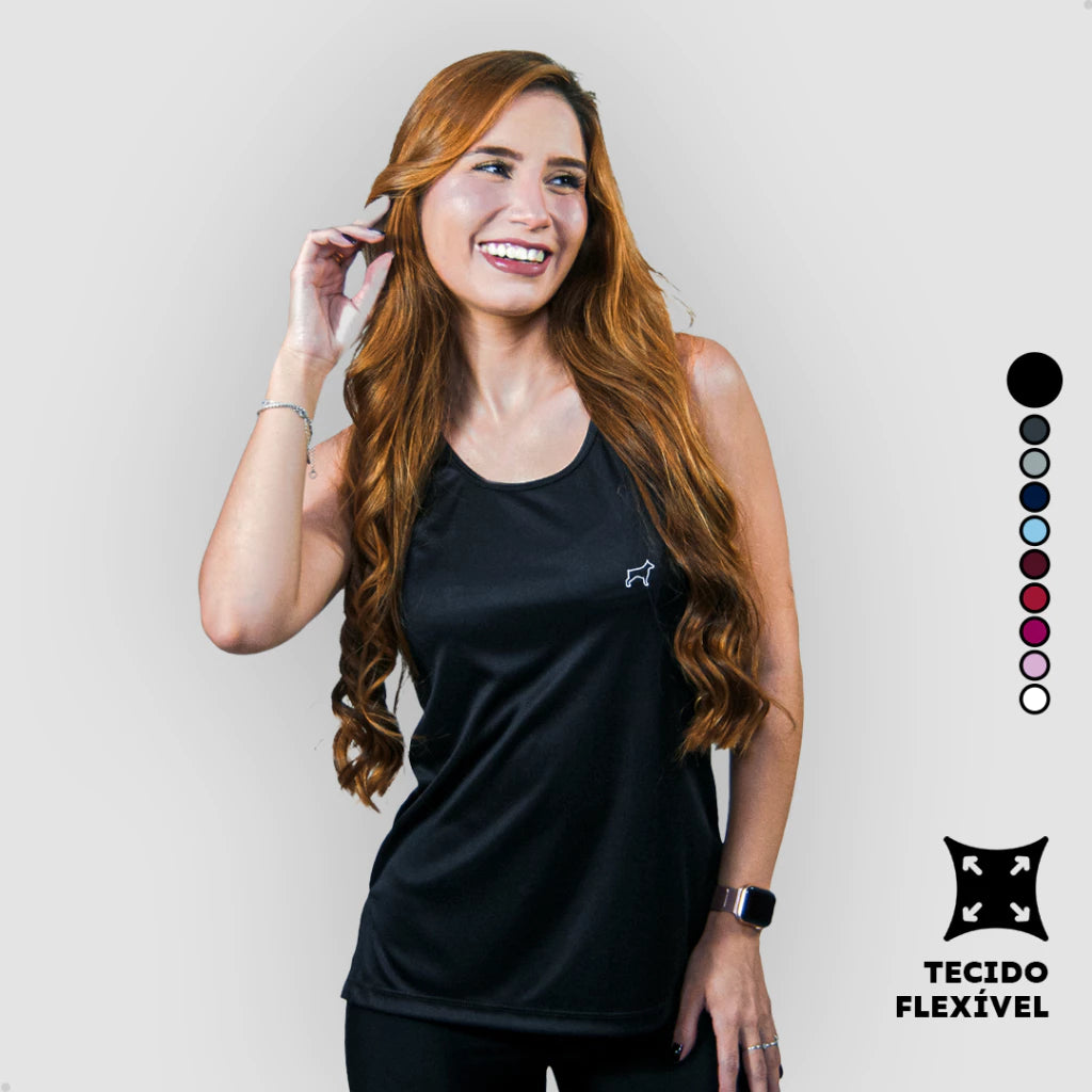 Regata Feminina tapa bumbum Dry Fit Academia Treino crossfit Fitness