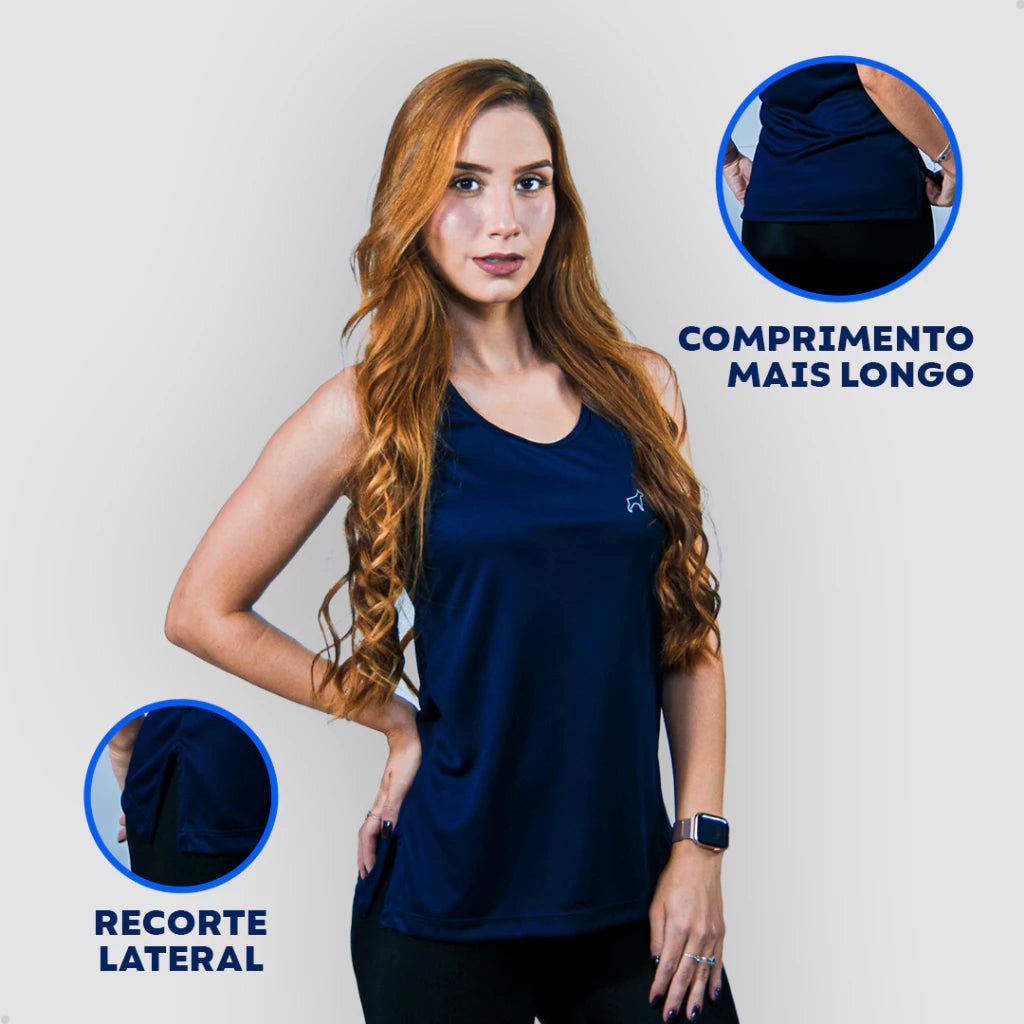 Regata Feminina tapa bumbum Dry Fit Academia Treino crossfit Fitness