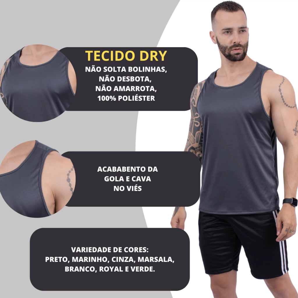 Camiseta Regata Masculina Dry Fit