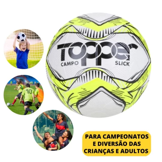 Bola Topper Slick II Society/Campo/Futsal Oficial + Bomba de ar