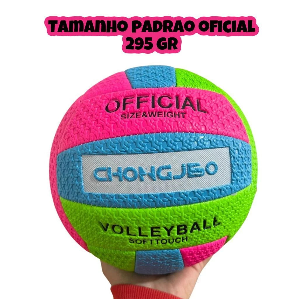 Bola Volei Soft Touch Extra Macia Quadra Praia Treino Cores Neon - Voleibol