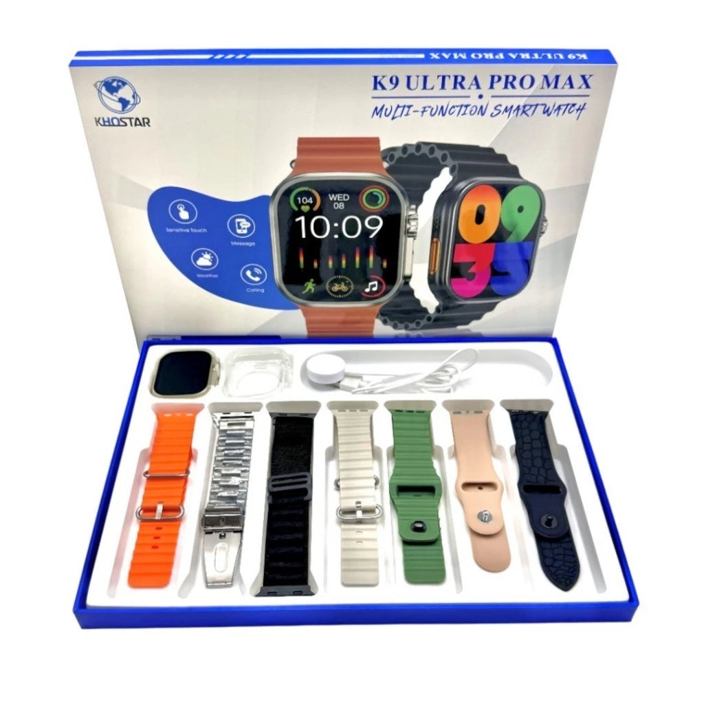 SmartWatch K9 Ultra Pro Max Serie 10 com 7 Pulseiras