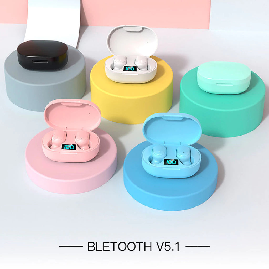 E6S TWS Fones De Ouvido Bluetooth 5.2 Sem Fio Com Caixa De Carga Para Microfone Mãos Livres Redução De Ruídos