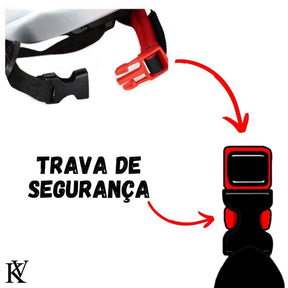 Capacete com Sinalizador Led Ciclismo Bike Patins Skate Bicicleta