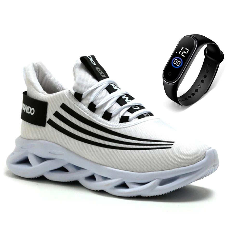 Tênis Masculino Para Treino Academia Caminhada Corrida Lazer Macio Confortável Original Dm Damando