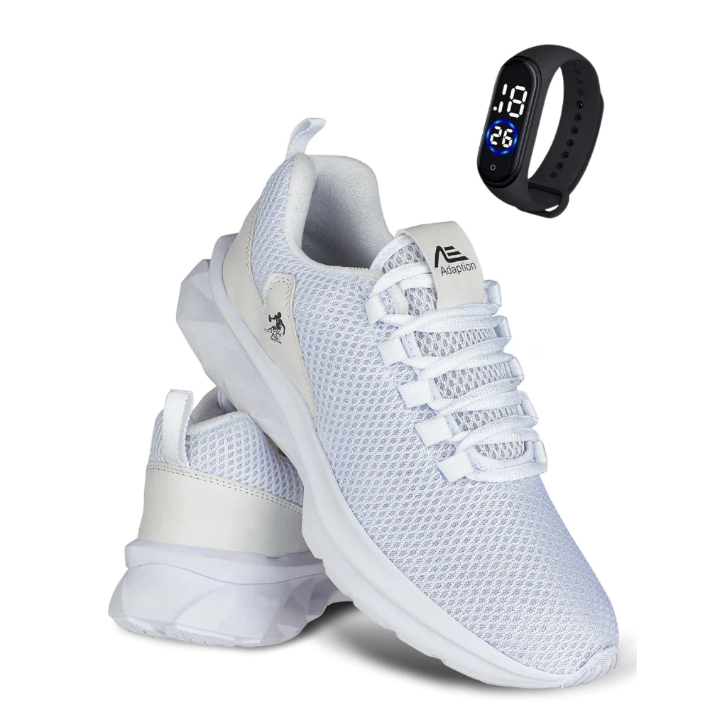 Kit Tênis Masculino Leve Confortável Corrida Academia Caminhada + Relógio Digital