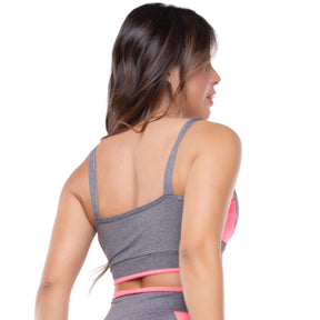 Kit 2 Top de Academia Feminino Detalhe em Tela Roupa Ginástica Crossfit