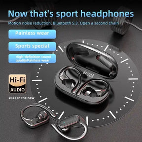 Fone de Ouvido Esportivo A520 Bluetooth 5.3 9D À Prova D'água Com Microfone