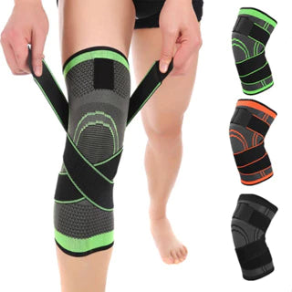 KIT 1 Par de Joelheira Esportiva Ajustável: Compressão Leve para Corrida Bike Musculação e Academia