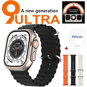 Relógio Ultra 9 2024 Novo Inteligente  watch 9 Ultra Série 9 Bússola 2.2 Tela 49mm IWO Android IOS