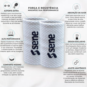 Munhequeira Seca Suor Sene Esportiva Crossfit Beach Tennis