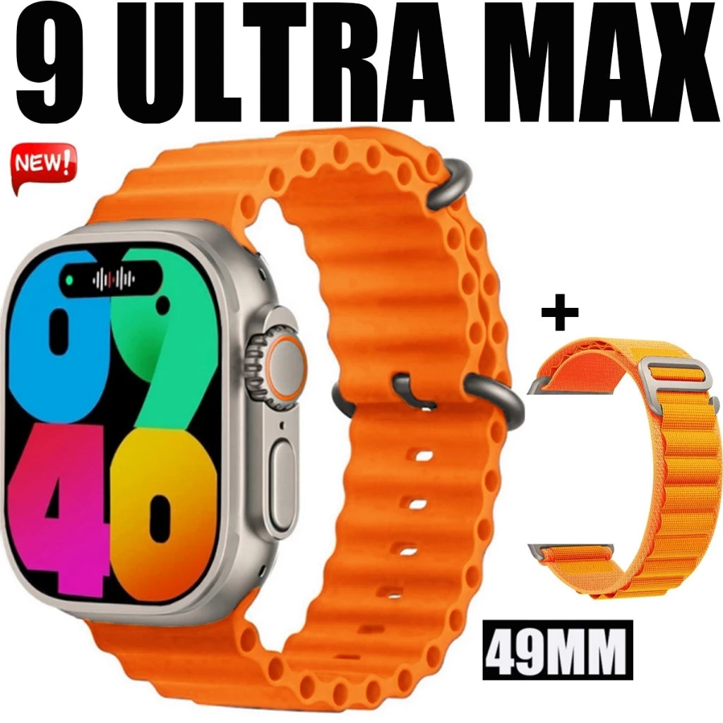 Relógio Ultra 9 2024 Novo Inteligente  watch 9 Ultra Série 9 Bússola 2.2 Tela 49mm IWO Android IOS