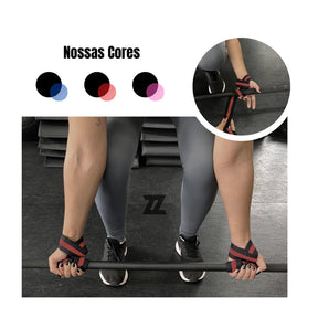 Par Tala Straps Profissional 100% Algodão Crossfit Musculação Alta Resistência