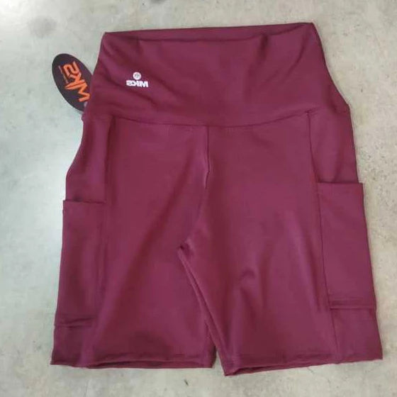 Short Academia Fitness Feminino Com Bolso e Cintura Alta