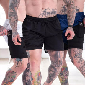 Kit 3 Bermuda 2 em1 Original Esporte Treino Masculino Corrida Casual