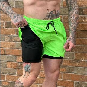 Kit 3 Bermuda 2 em1 Original Esporte Treino Masculino Corrida Casual