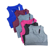 KIT 3 Top Fitness Feminino para Malhar Suplex Moda Academia sem Bojo