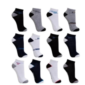 Kit 12 PAR de Meias cano medio soquetes Masculino Cores Variadas