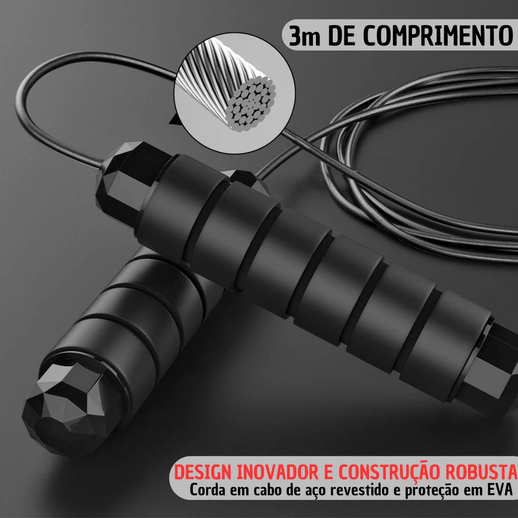 Corda de Pular Crossfit Profissional Academia Exercício em Casa Treino Funcional Corda Boxe Muay Thai