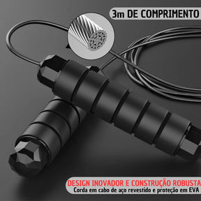 Corda de Pular Crossfit Profissional Academia Exercício em Casa Treino Funcional Corda Boxe Muay Thai