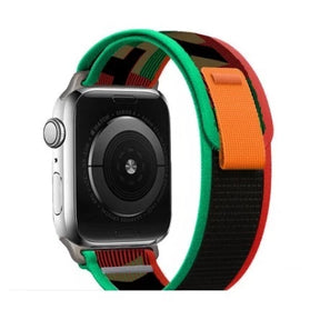 Smartwatch Nylon Pulseira Para Apple Watch Ultra 38 42 41 40 45 49mm Trilha Olhar iWatch Pulseira