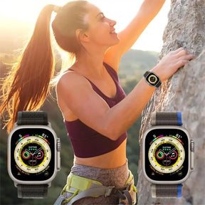 Smartwatch Nylon Pulseira Para Apple Watch Ultra 38 42 41 40 45 49mm Trilha Olhar iWatch Pulseira