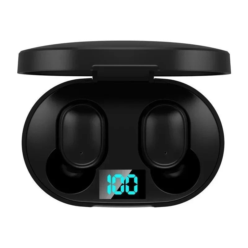 E6S TWS Fones De Ouvido Bluetooth 5.2 Sem Fio Com Caixa De Carga Para Microfone Mãos Livres Redução De Ruídos